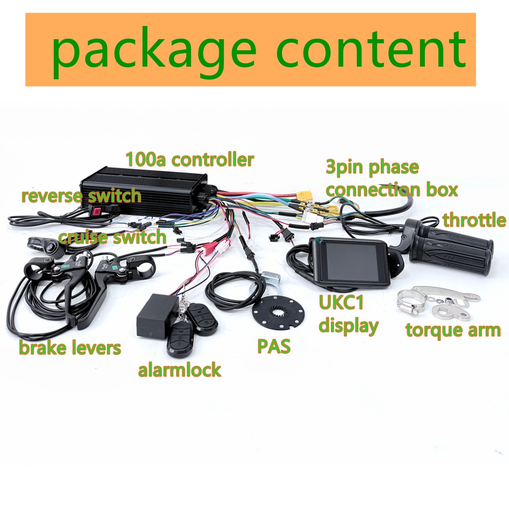 ชุดแปลงมอเตอร์ไฟฟ้าสำหรับจักรย - Ebike Conversion Kit 72V 3000W บทวิจารณ์และราคา