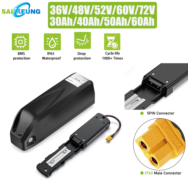 แบตเตอรี่ Cham 36 48v 52 60 72 - Ebike Battery 48V 20Ah Hailong บทวิจารณ์และราคา