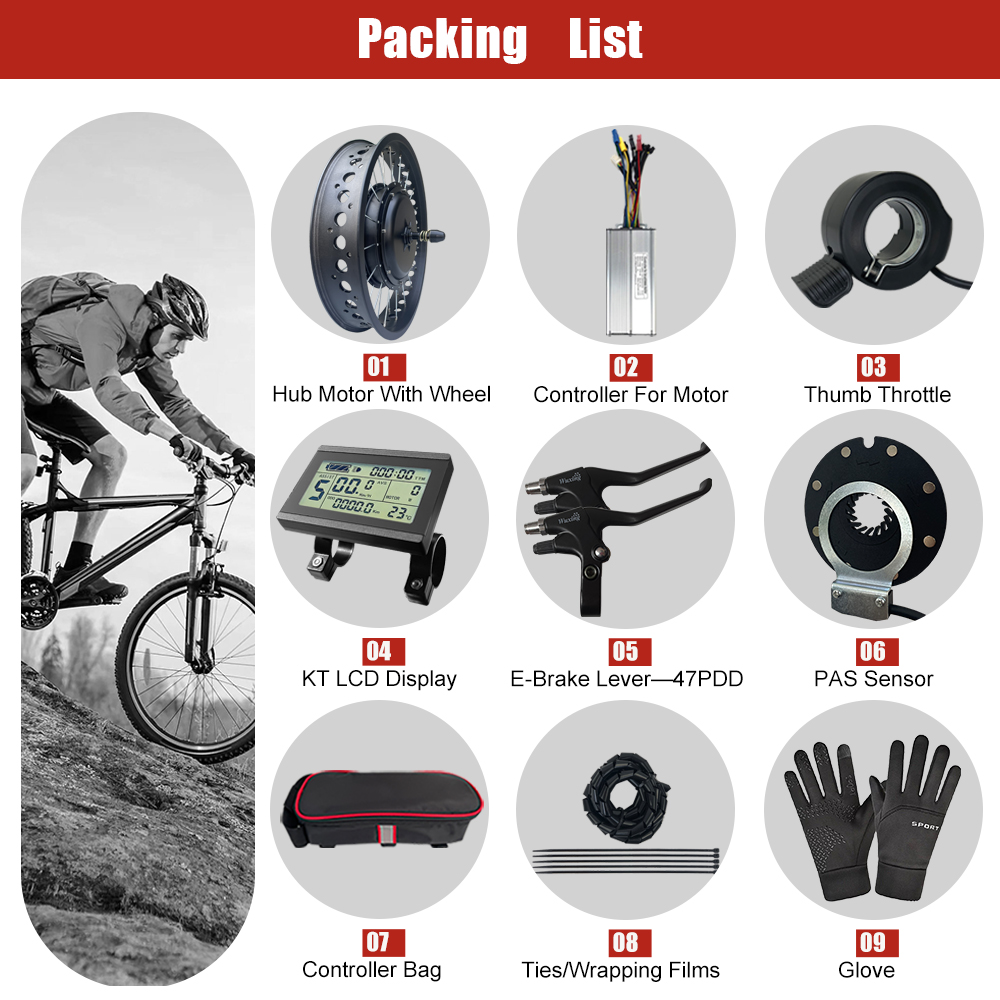 ไขมัน E-BIKE ชุด 48V 1000W ด้า - 72V 5000W Hub Motor Kit บทวิจารณ์และราคา
