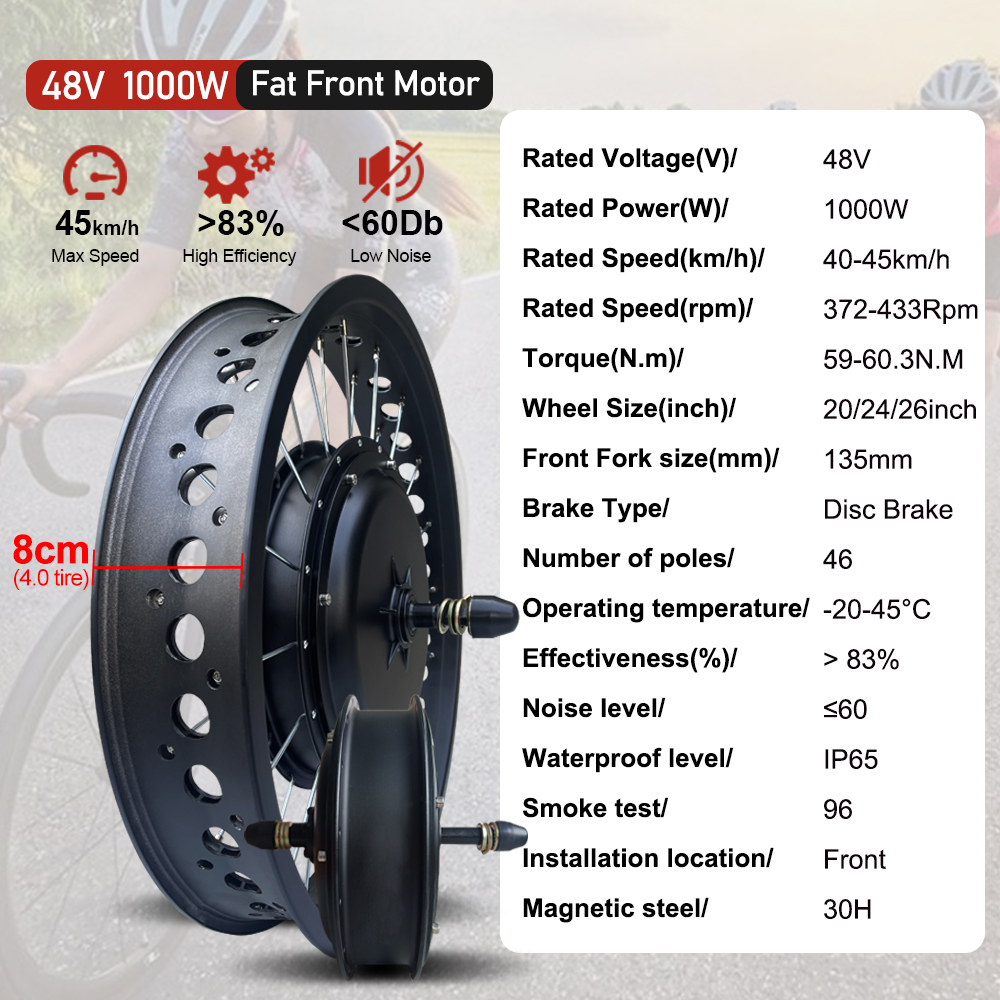 ไขมัน E-BIKE ชุด 48V 1000W ด้า - 72V 5000W Hub Motor Kit บทวิจารณ์และราคา